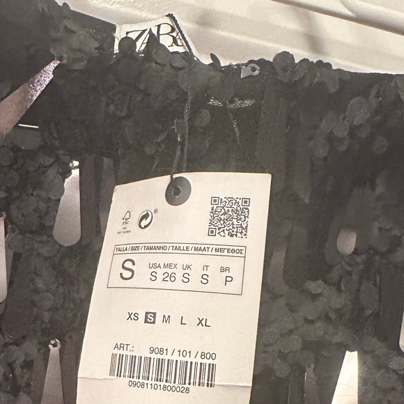 Zara black sequin skirt - Picture 4 of 7